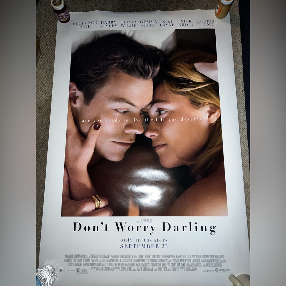 official don’t worry darling double sided movie size poster 27x40 inches